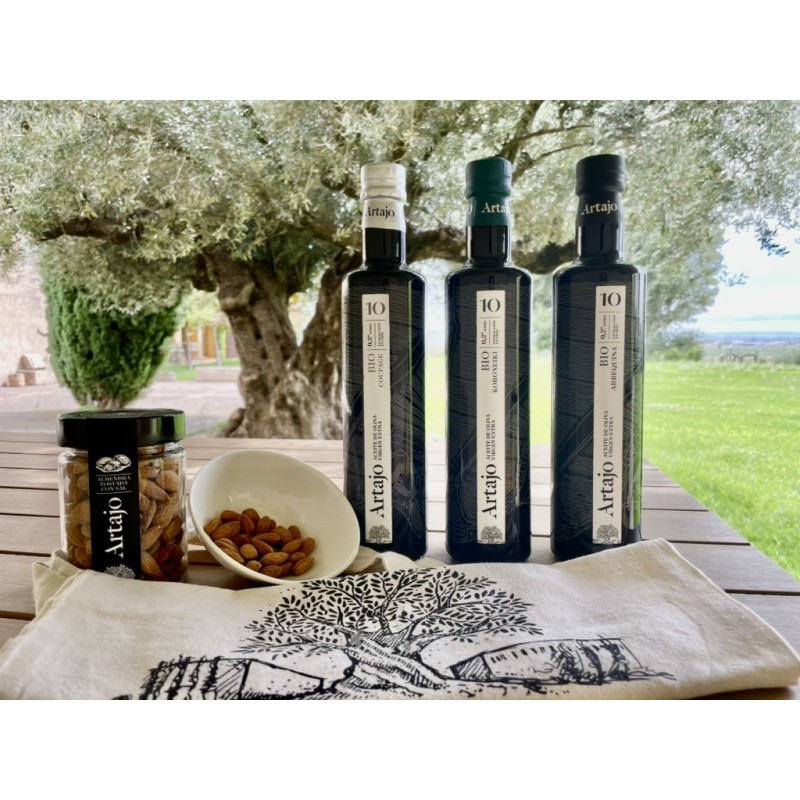 Un lote exclusivo con tres variedades Artajo 10 que han sido destacadas por la prestigiosa guía internacional EVOOLEUM
