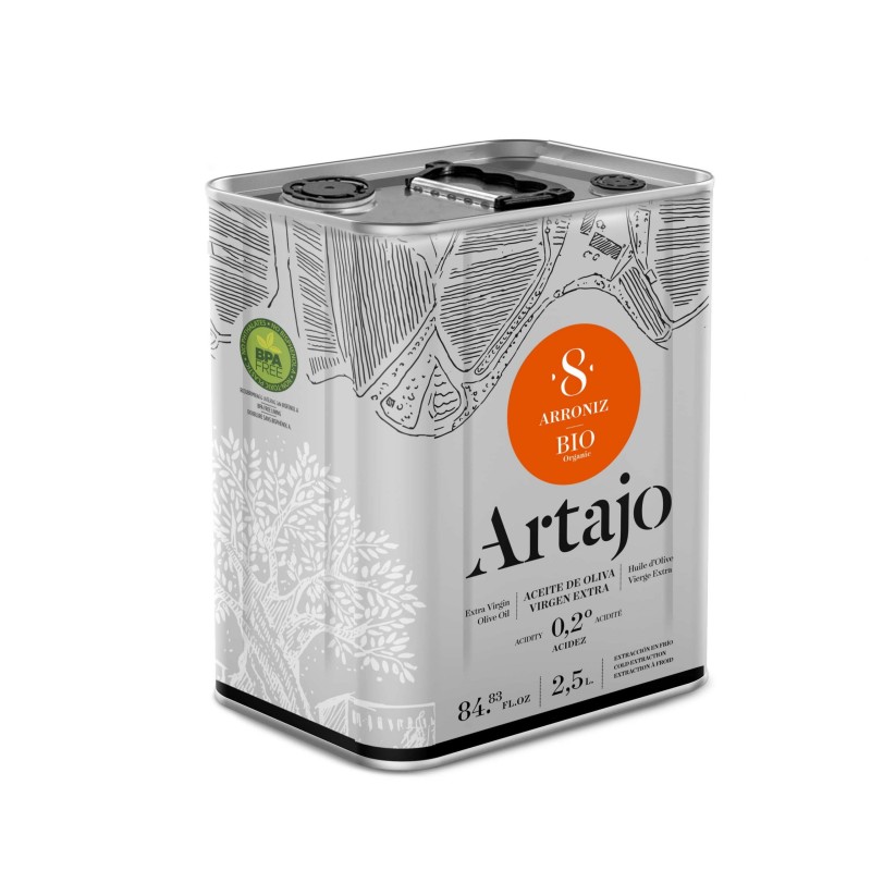 Compra Artajo 8 Arróniz Bio Lata 2,5L - AOVE Ecológico Exclusivo